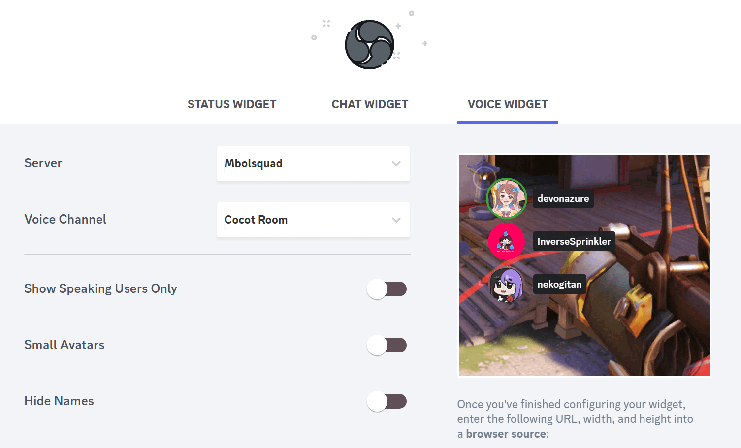 Devonazure Discord Streamkit Overlay Horizontal Icons Code